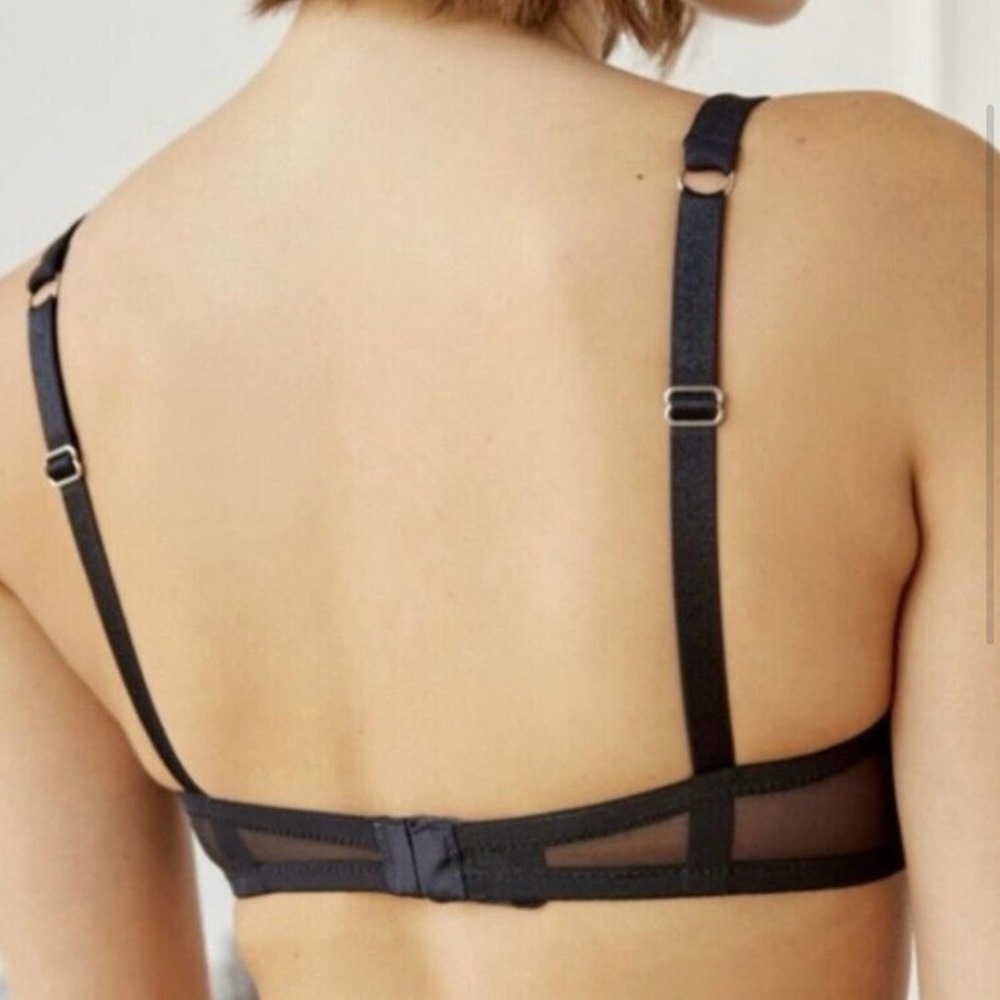 Thistle and Spire Carina Black Lingerie Bra Women's 32C Studded Balconette NWT - Picture 3 of 10